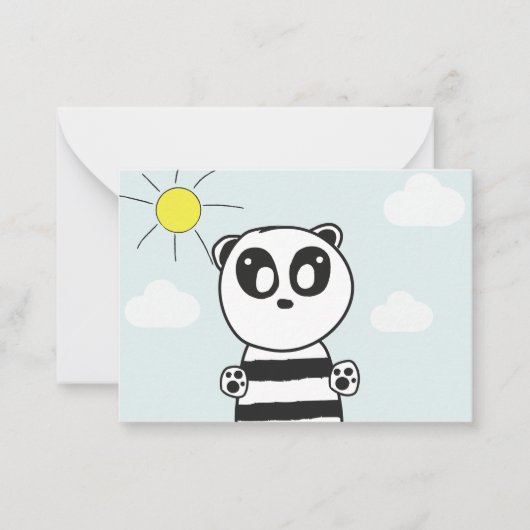 Carte De Correspondance Panda Kids    (Devant)