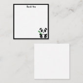 Carte De Correspondance Panda Mignon Merci (Devant / Derrière)
