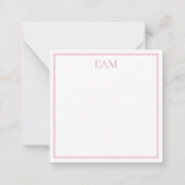 Carte De Correspondance Panier de golf rose Preppy Monogramme (Dos)