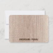 Carte De Correspondance Panneau Bois Apparence Texte désordonné Élégant (Dos)