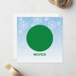 Carte De Correspondance Panneau du sentier du Cercle Vert du skieur Novice
