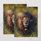 Carte De Correspondance Panneau Leo Zodiac Aquarelle Design (Devant / Derrière)