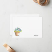 Carte De Correspondance Panneaux aquarelle pointillés (Devant/Arrière en situation)