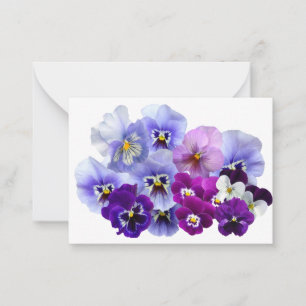 Carte De Correspondance Pansy Isolé Violet Nature Fleur Violet Famille.