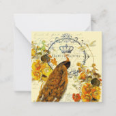 Carte De Correspondance paon d'automne (Devant)