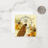 Carte De Correspondance paon d'automne (Devant/Arrière en situation)