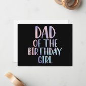 Carte De Correspondance Papa de la fille d'anniversaire Tie Dye Coloré Ann (Devant/Arrière en situation)