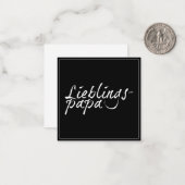 Carte De Correspondance Papa préféré - écriture blanche 00001 (Devant/Arrière en situation)