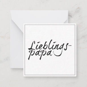 Carte De Correspondance Papa préféré - écriture noire 00001