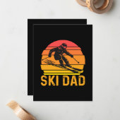 Carte De Correspondance papa ski (Devant/Arrière en situation)