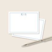 Carte De Correspondance Papeterie à monogramme de couples avec initiales d