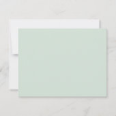 Carte De Correspondance Papeterie Boho Dusty Blue Eucalyptus Green (Dos)