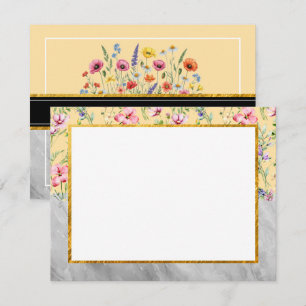 Carte De Correspondance Papeterie Cadeau Jardin Floral & Bureau en Marbre
