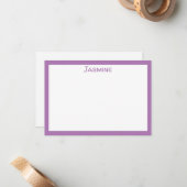 Carte De Correspondance Papeterie classique avec nom (Devant/Arrière en situation)