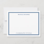 Carte De Correspondance Papeterie classique professionnelle Dusty Blue (Devant)