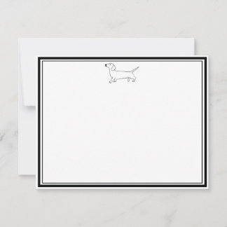 Carte De Correspondance Papeterie Dachshund