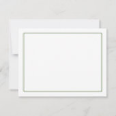 Carte De Correspondance Papeterie de bureau moderne initiale vert foncé (Dos)