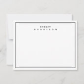 Carte De Correspondance Papeterie de bureau moderne simple bordure plate (Devant)