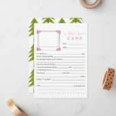 Carte De Correspondance Papeterie de camp à remplir (Devant/Arrière en situation)