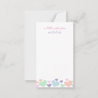 Carte De Correspondance Papeterie de cœur coloré mignon et féminin écritur