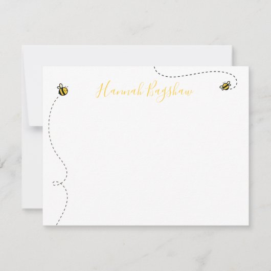 Carte De Correspondance Papeterie de l'abeille (Devant)