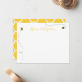 Carte De Correspondance Papeterie de l'abeille (Devant/Arrière en situation)