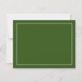 Carte De Correspondance Papeterie de luxe à bordure vert foncé avec monogr (Dos)