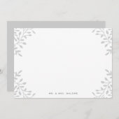 Carte De Correspondance Papeterie de mariage de jardin secret - gris (Devant / Derrière)