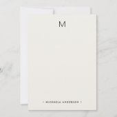 Carte De Correspondance Papeterie de monogramme et nom de visage abstrait (Devant)