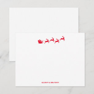 Carte De Correspondance Papeterie de Noël personnalisée père Noël
