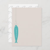 Carte De Correspondance Papeterie de pêche - Turquoise (Devant / Derrière)