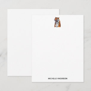 Carte De Correspondance Papeterie de tigre personnalisée tendance