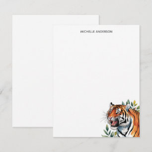 Carte De Correspondance Papeterie de tigre personnalisée tendance