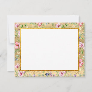 Carte De Correspondance Papeterie Fleur de Champ à l'aquarelle pastel avec