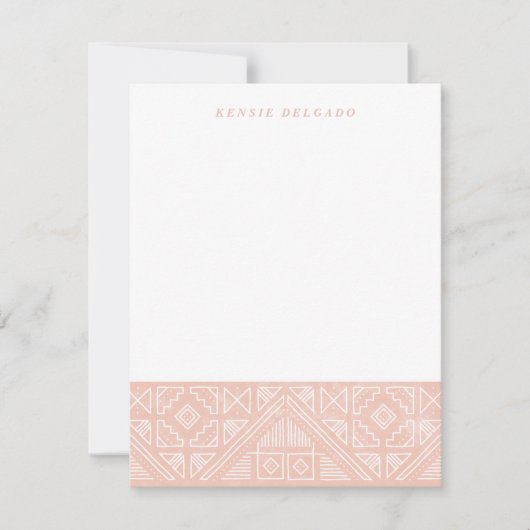 Carte De Correspondance Papeterie géométrique étampée - Apricot (Devant)