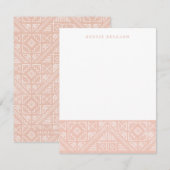 Carte De Correspondance Papeterie géométrique étampée - Apricot (Devant / Derrière)