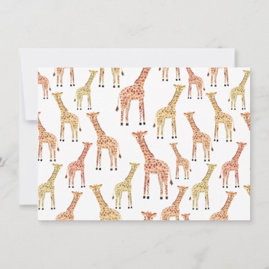 Carte De Correspondance Papeterie Giraffe (Dos)