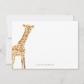 Carte De Correspondance Papeterie Giraffe (Devant)