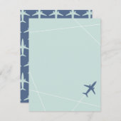 Carte De Correspondance Papeterie Jet Set - Aqua (Devant / Derrière)