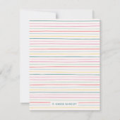 Carte De Correspondance Papeterie Little Hearts - Turquoise (Dos)