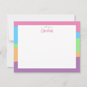 Carte De Correspondance Papeterie mignonne géométrique pastel pour filles