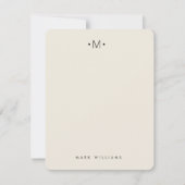 Carte De Correspondance Papeterie Monogramme à Lignes Géométriques Moderne (Devant)