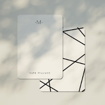 Papeterie Monogramme aux Lignes Géométriques Moder