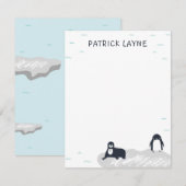 Carte De Correspondance Papeterie ours polaire (Devant / Derrière)