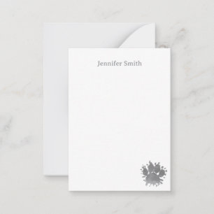 Carte De Correspondance Papeterie personnalisée aquarelle empreinte de pat