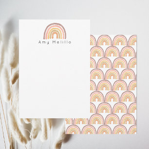 Carte De Correspondance Papeterie personnalisée arc-en-ciel pastel mignonn