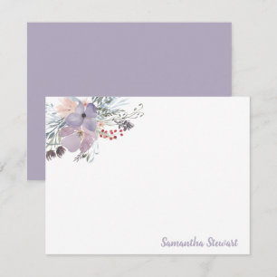 Carte De Correspondance Papeterie personnalisée aux fleurs de lilas 