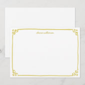 Carte De Correspondance Papeterie personnalisée avec bordure gribouillée f (Devant / Derrière)
