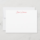 Carte De Correspondance Papeterie personnalisée avec nom sur fond de damas (Devant)