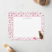 Carte De Correspondance Papeterie personnalisée Bengale (Devant/Arrière en situation)